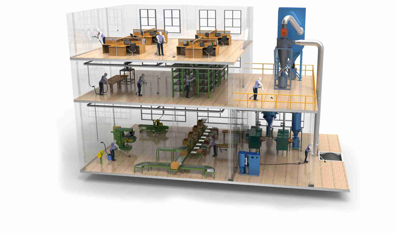 GZK-T通用型高真空负压除尘系统 GZK-T通用型高真空负压除尘系统