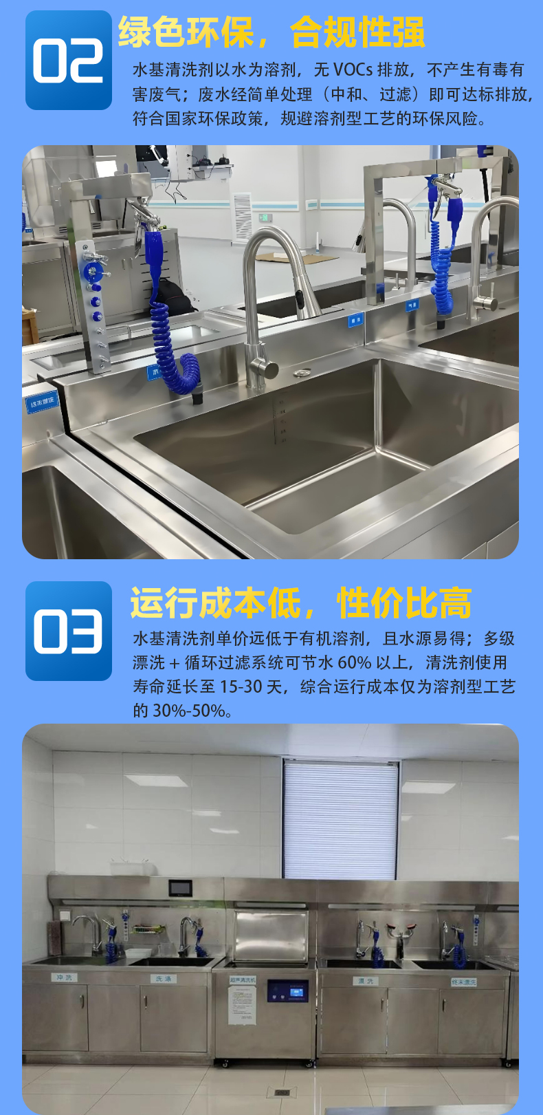 多槽超声波清洗机 水基型清洗工艺